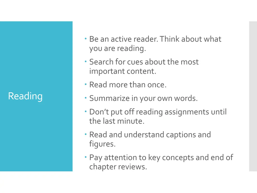 be an active reader think about what