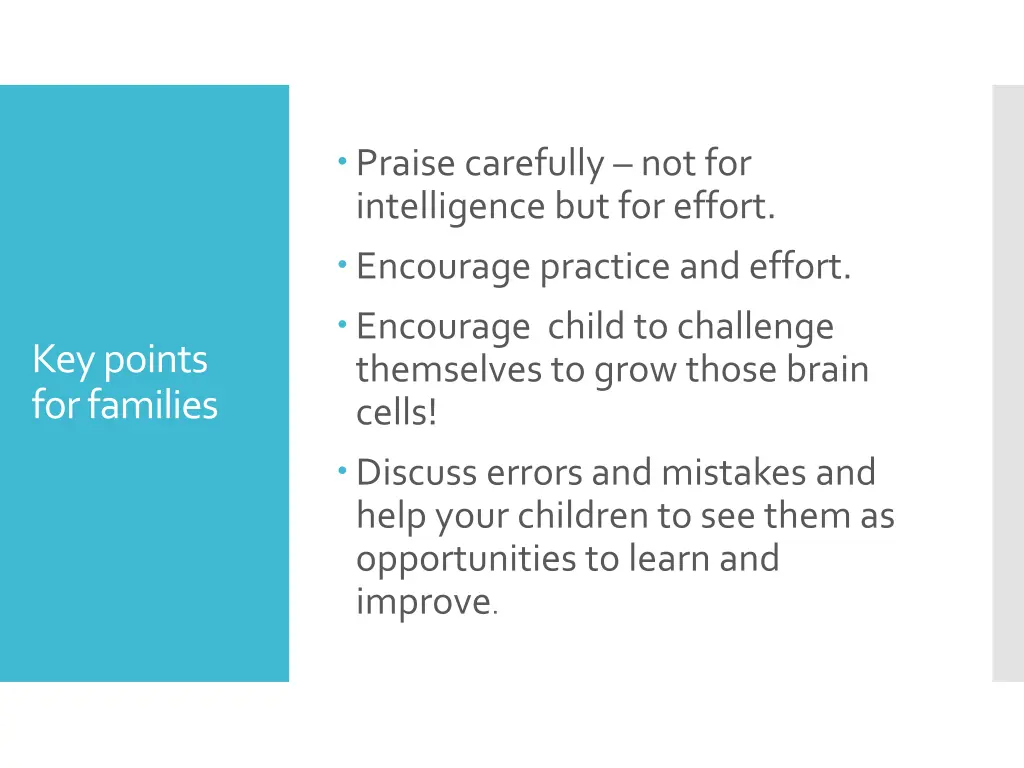 praise carefully not for intelligence