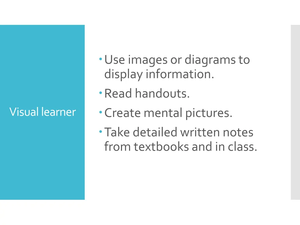 use images or diagrams to display information