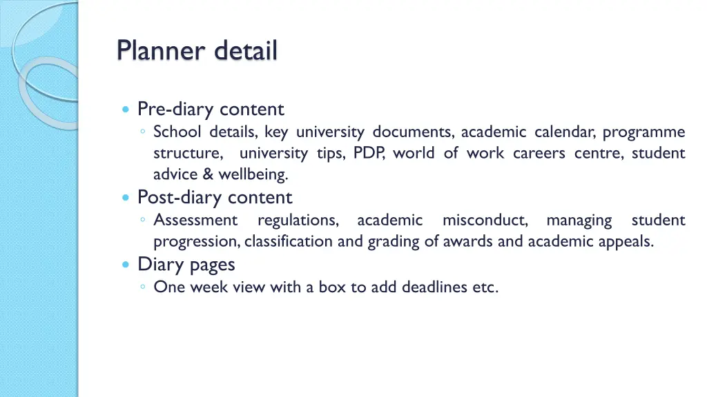 planner detail