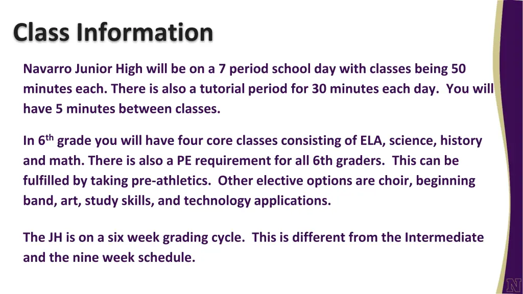 class information