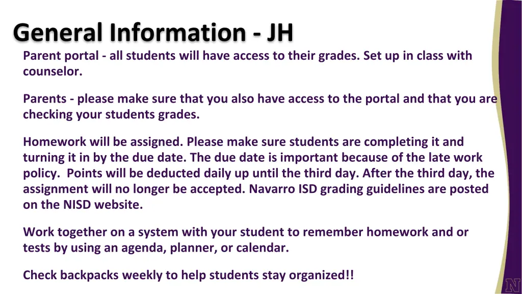 general information jh 2
