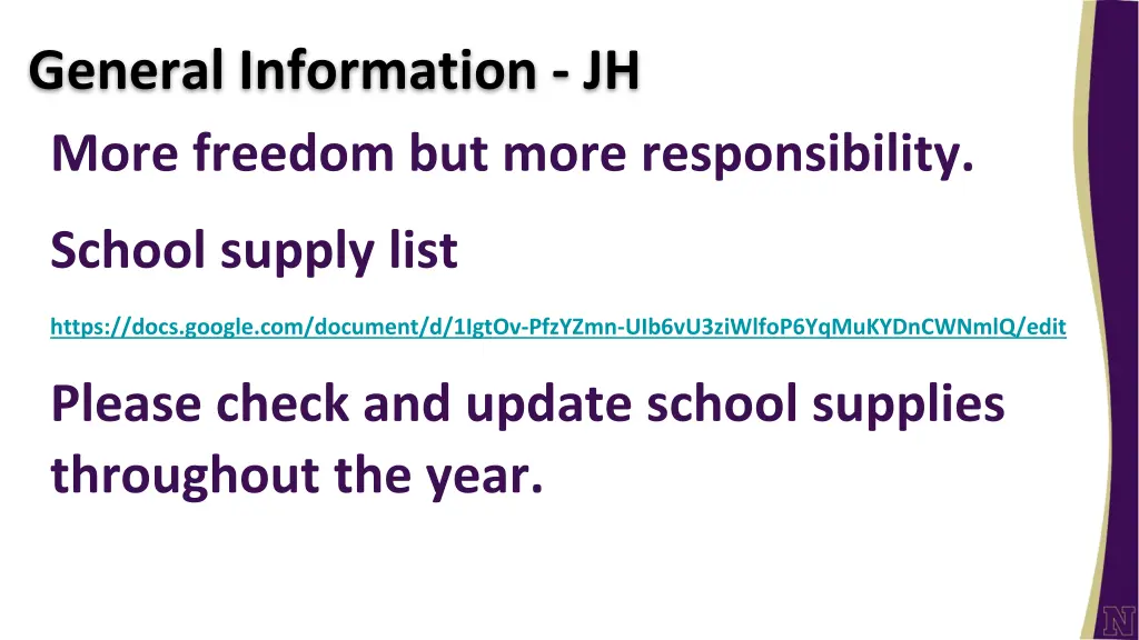 general information jh