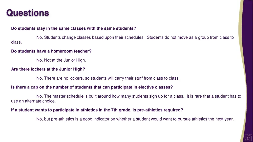 questions