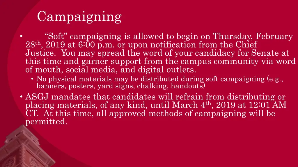 campaigning