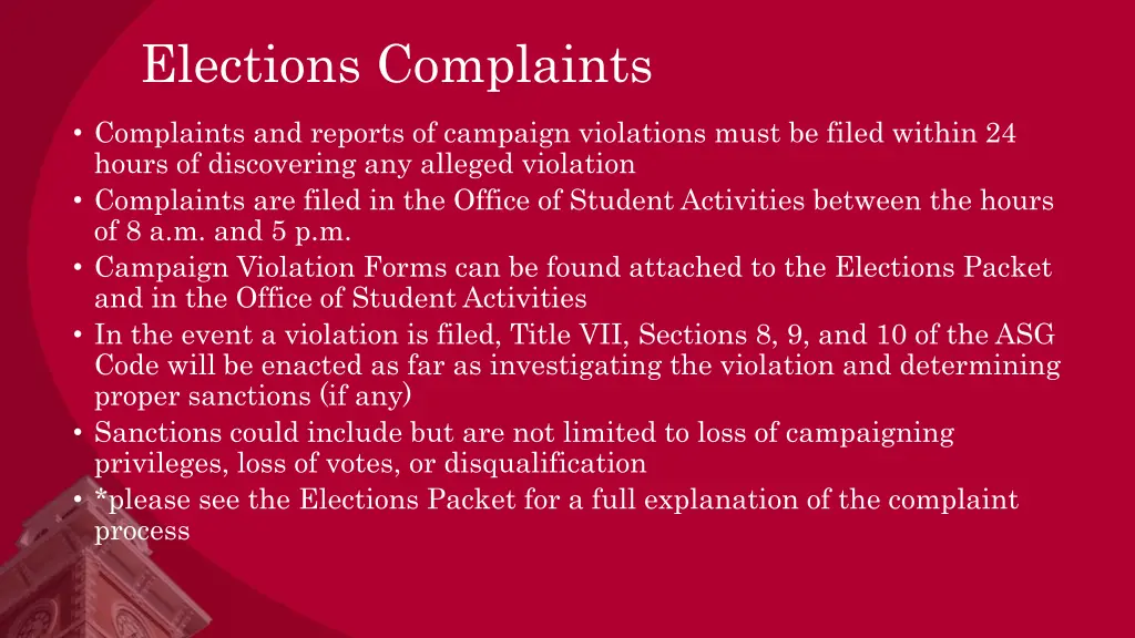 elections complaints