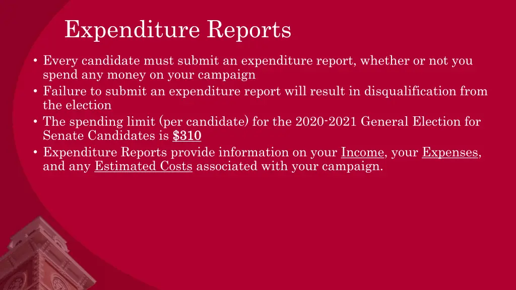 expenditure reports