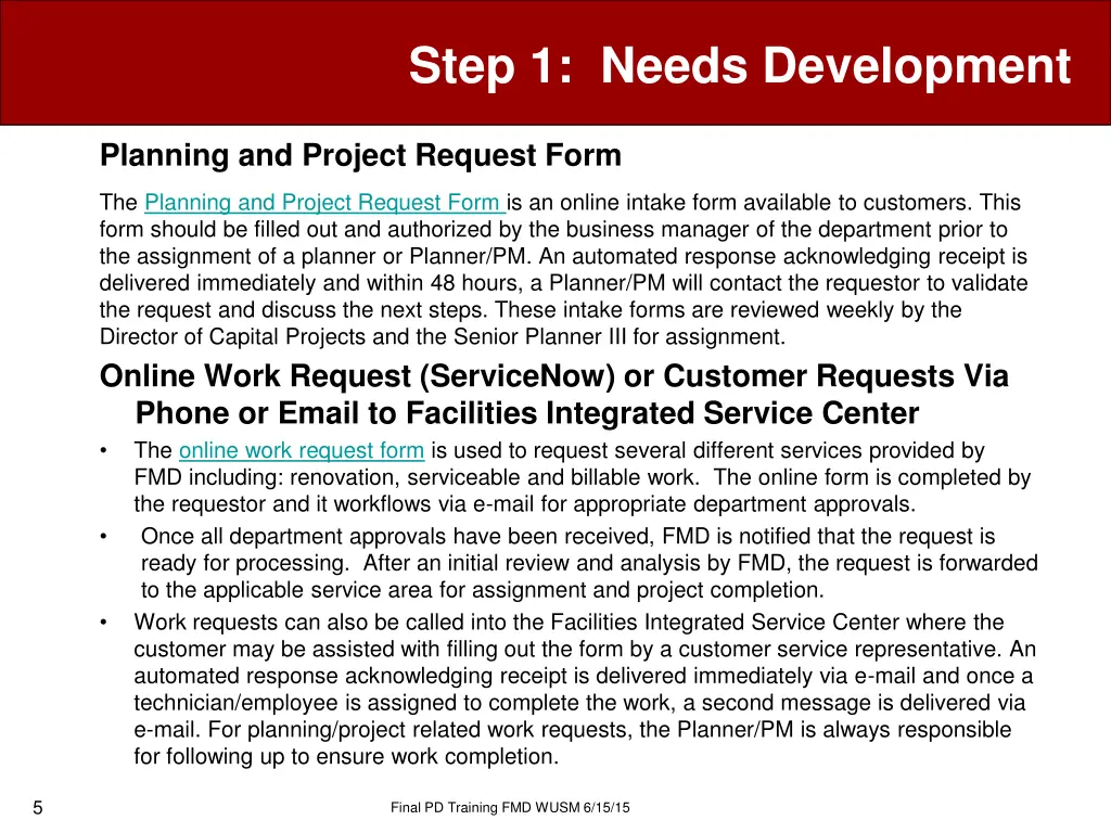 step 1 needs development 2