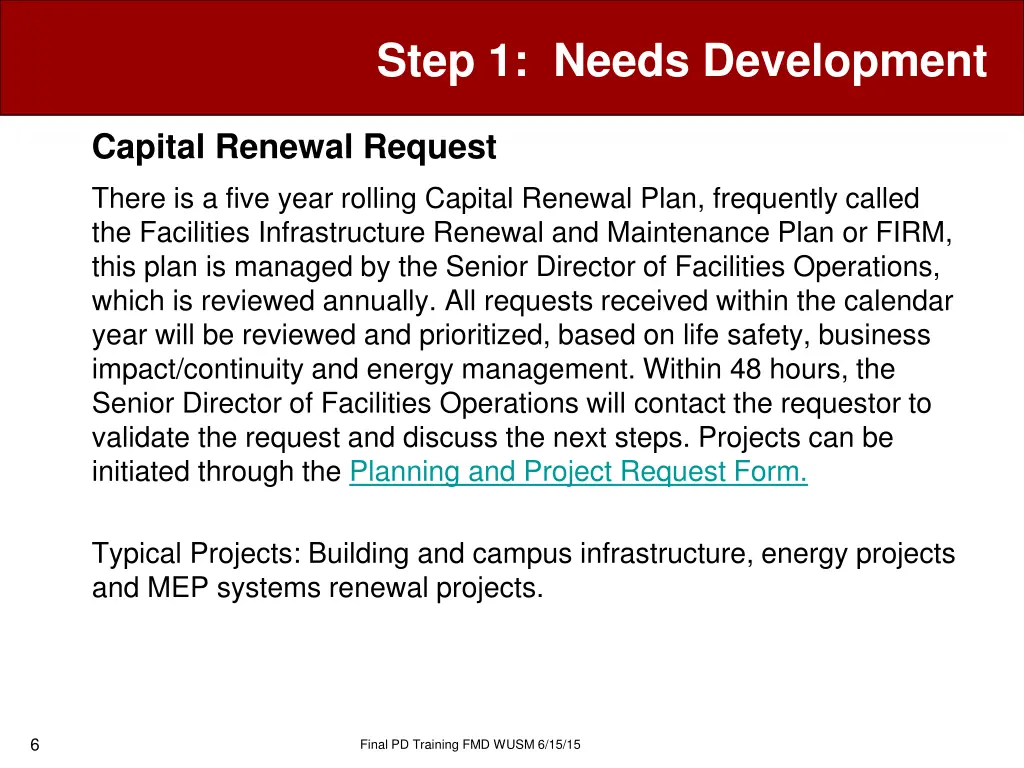 step 1 needs development 3