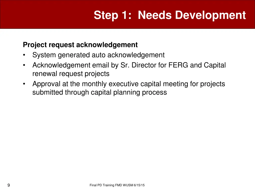 step 1 needs development 6
