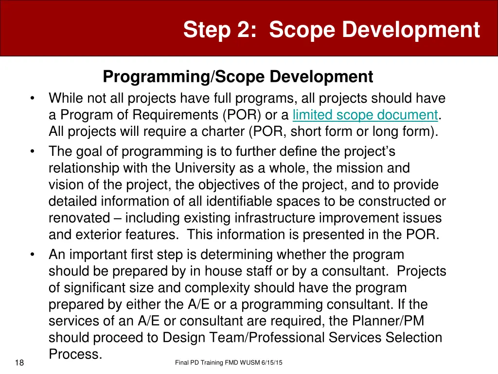 step 2 scope development 6