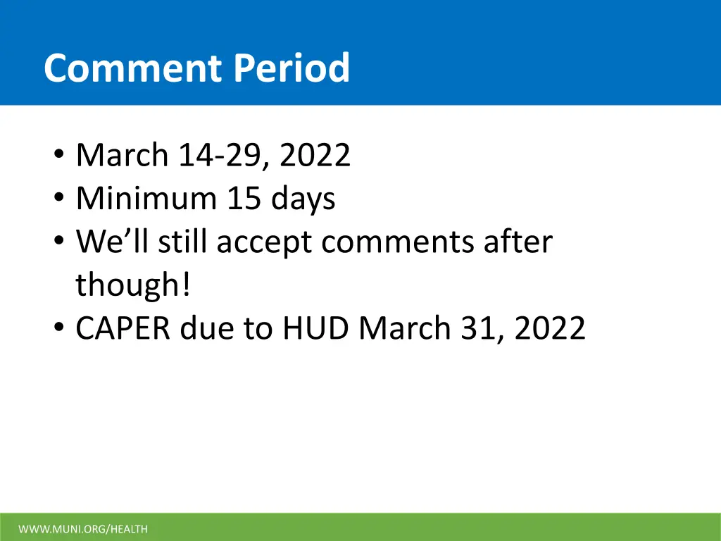 comment period