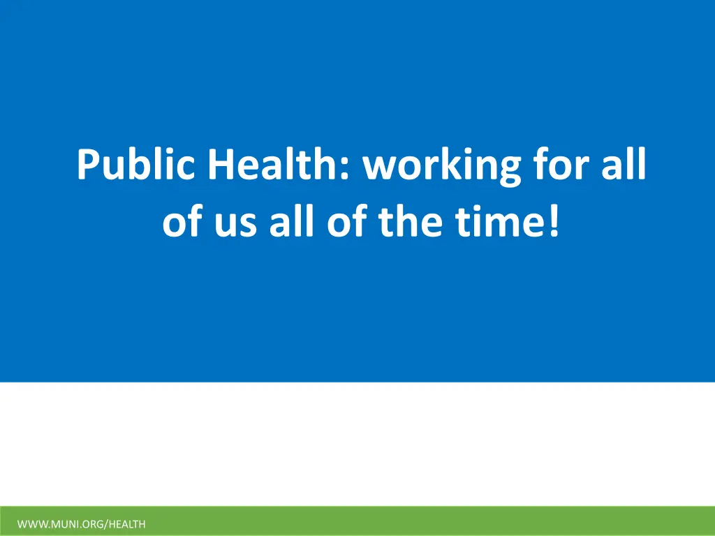 public health working