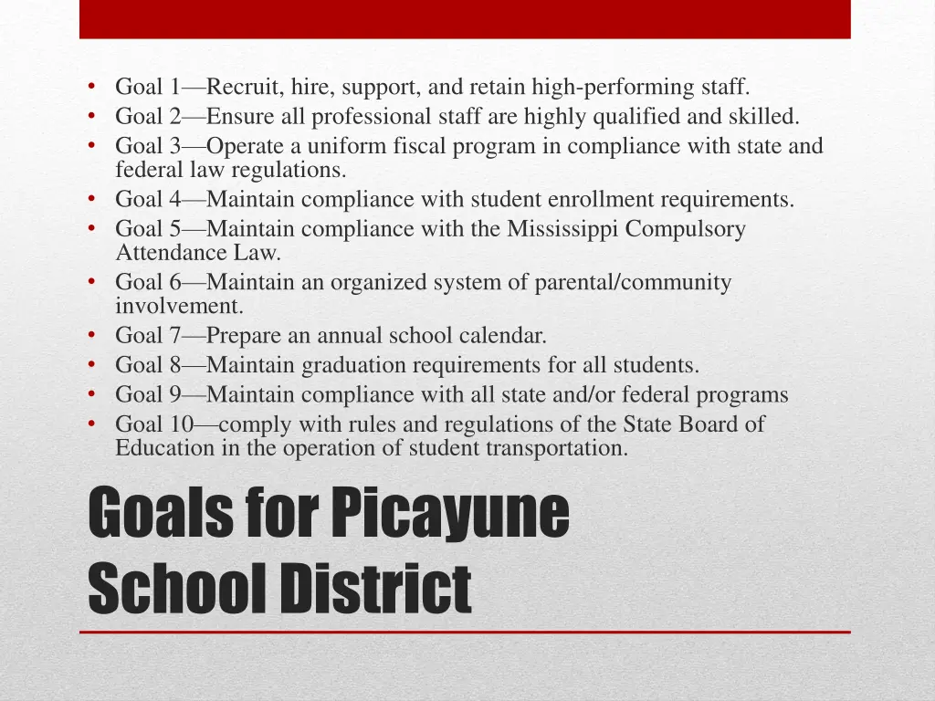 goal 1 recruit hire support and retain high