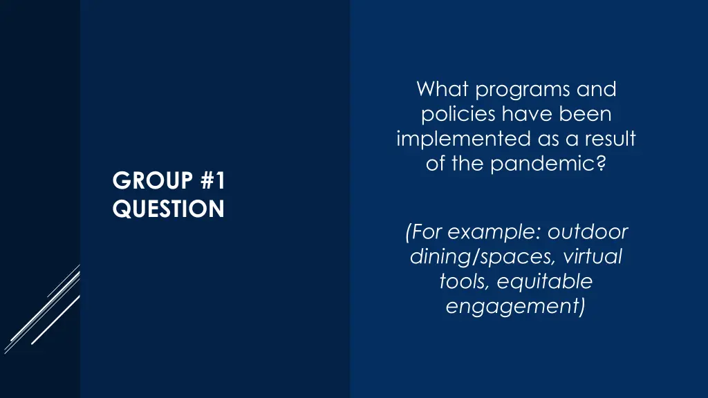 what programs and policies have been implemented