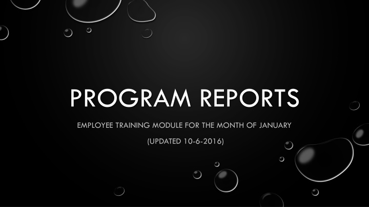 program reports