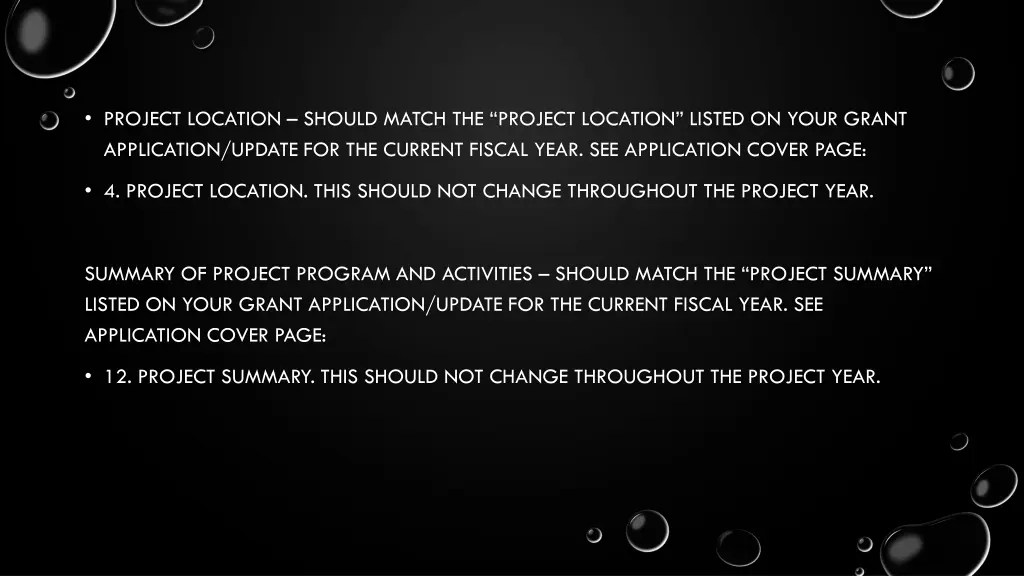 project location should match the project