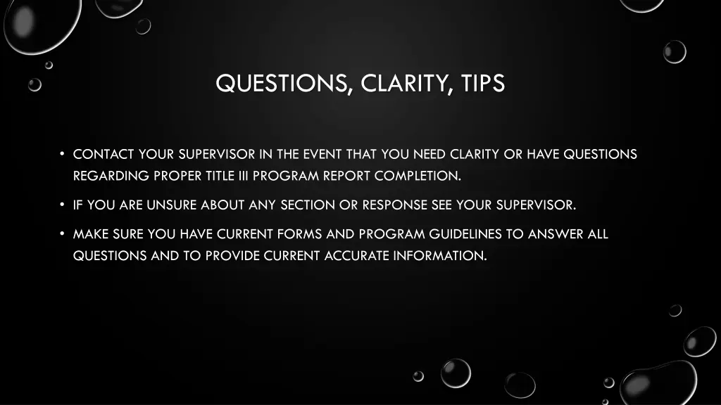 questions clarity tips