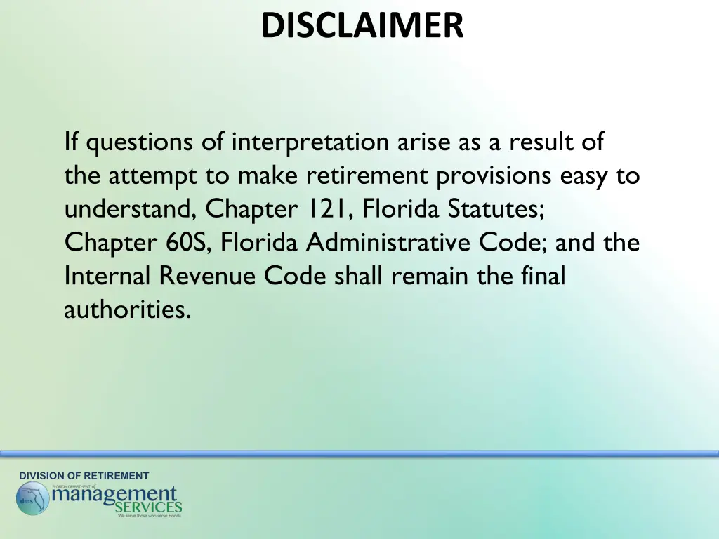 disclaimer