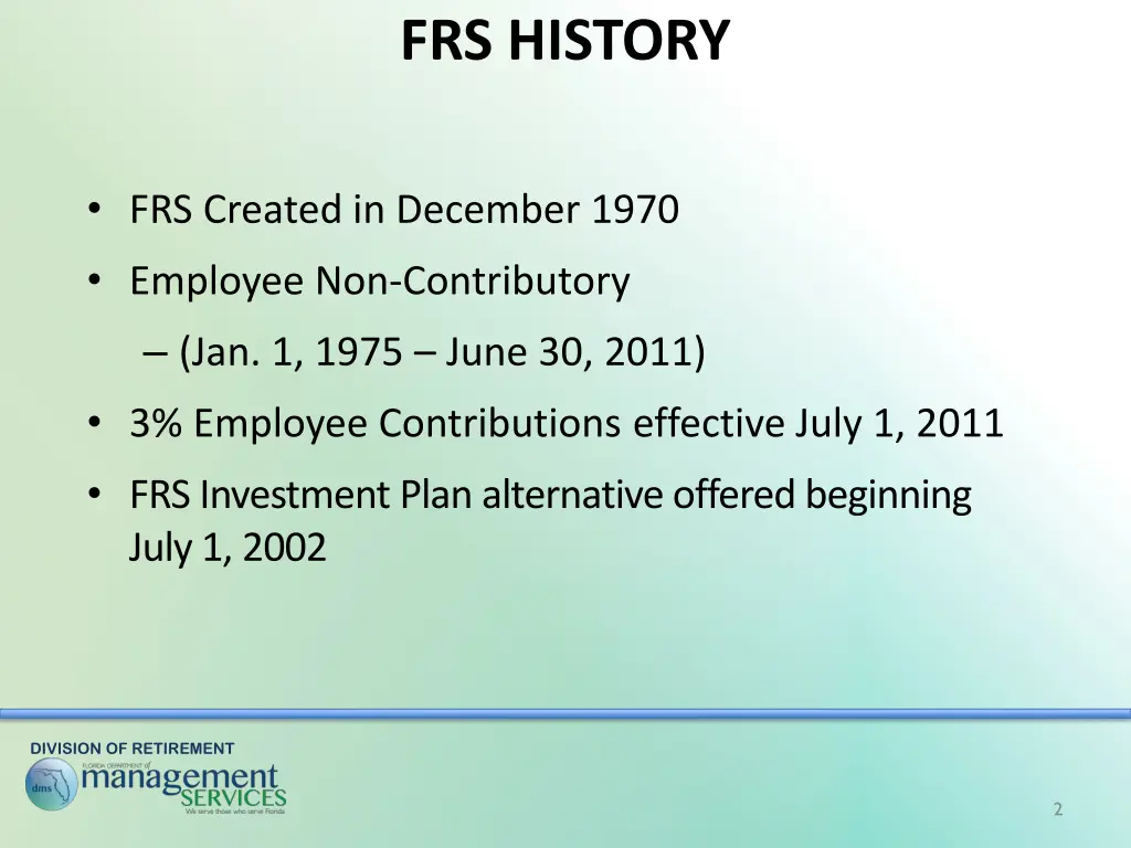 frs history