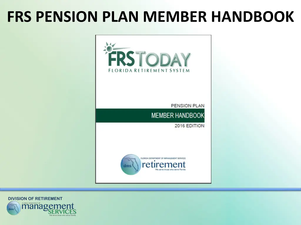 frs pension plan member handbook