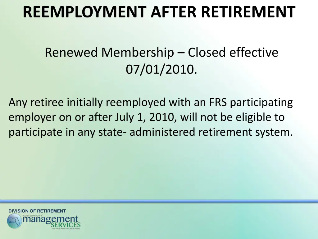 reemployment after retirement 1