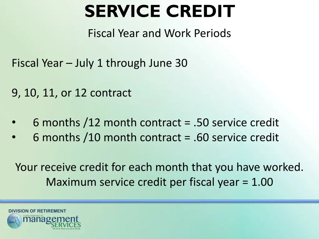 service credit