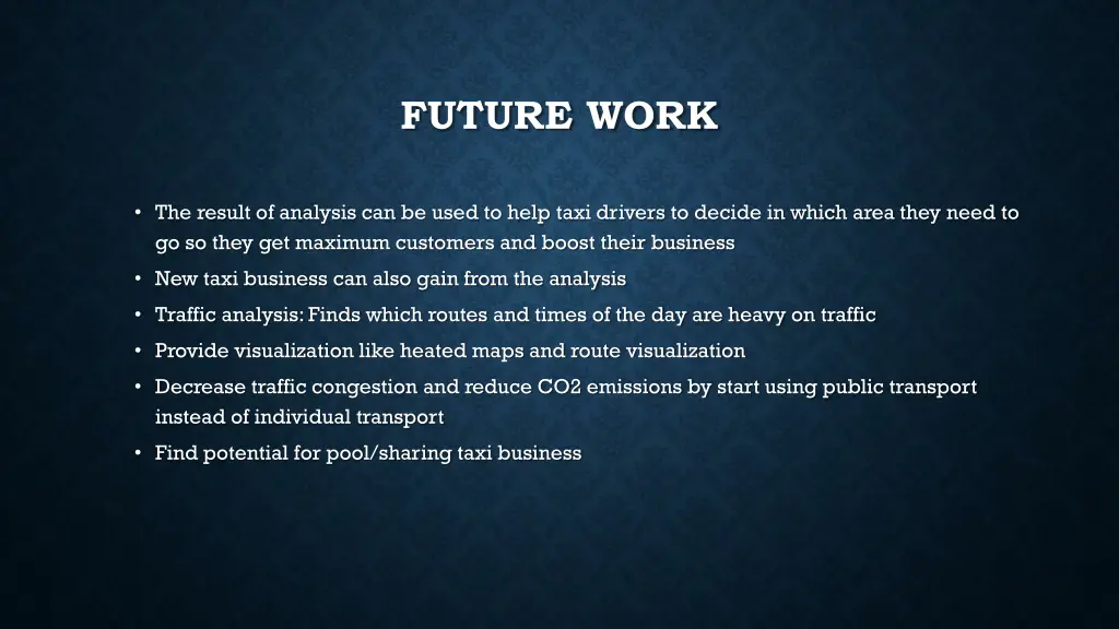 future work