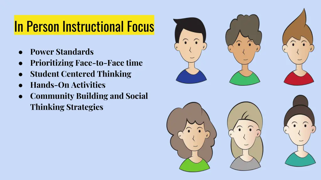in person instructional focus