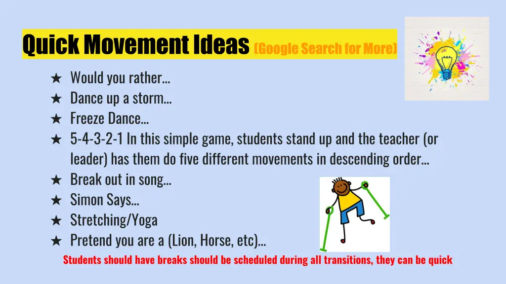 quick movement ideas google search for more would
