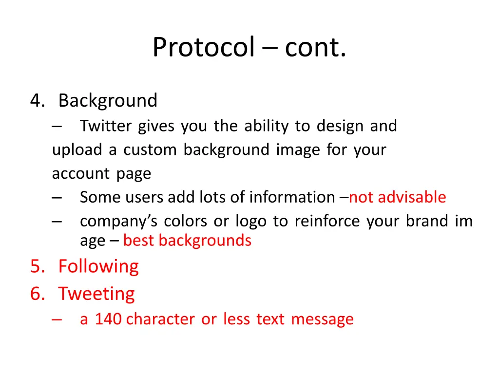 protocol cont