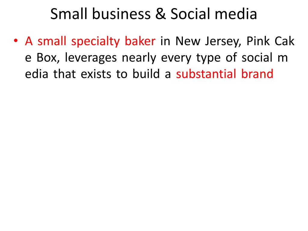 small business social media