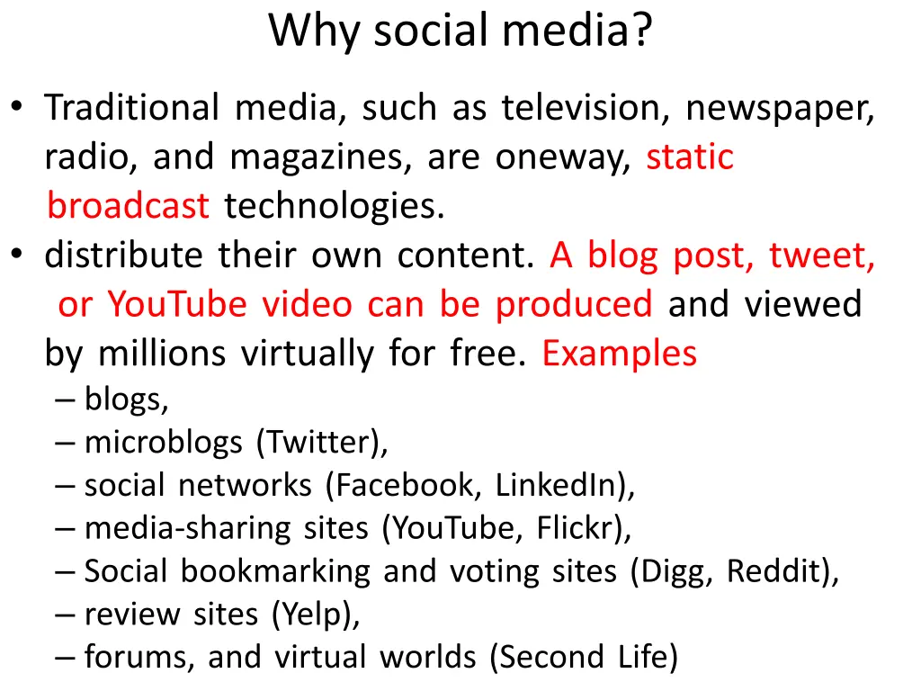 why social media