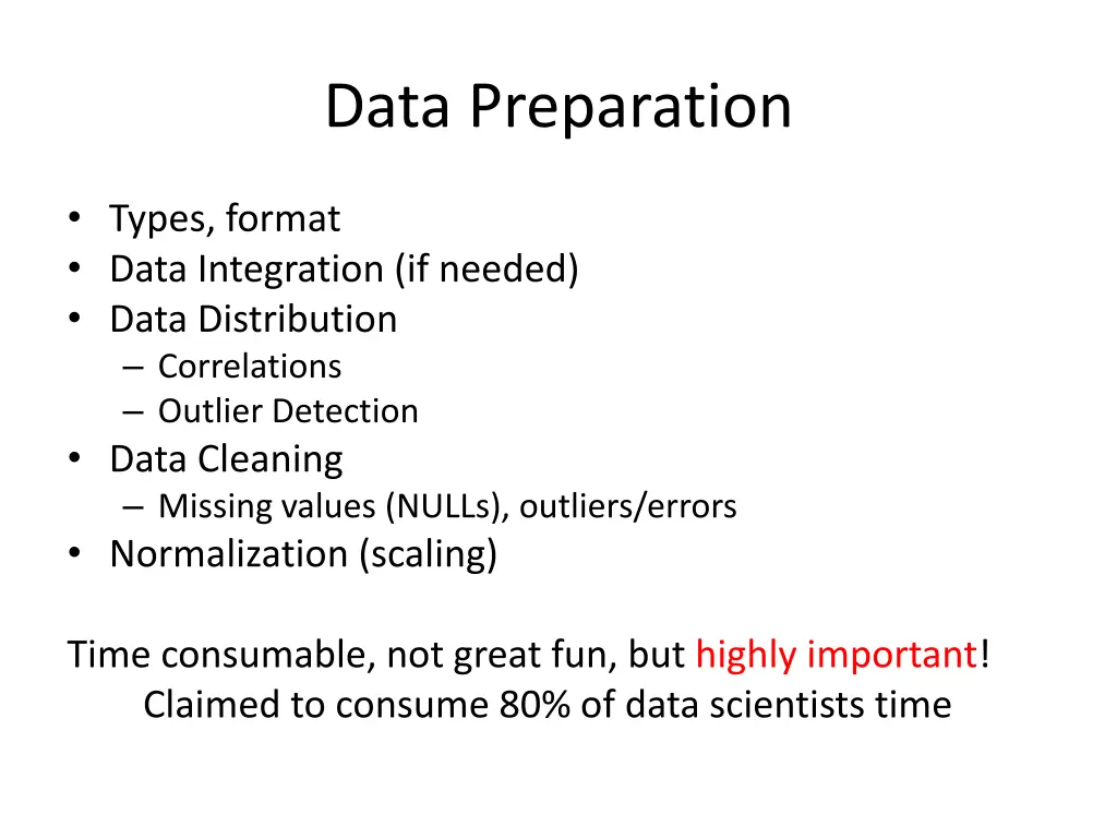 data preparation
