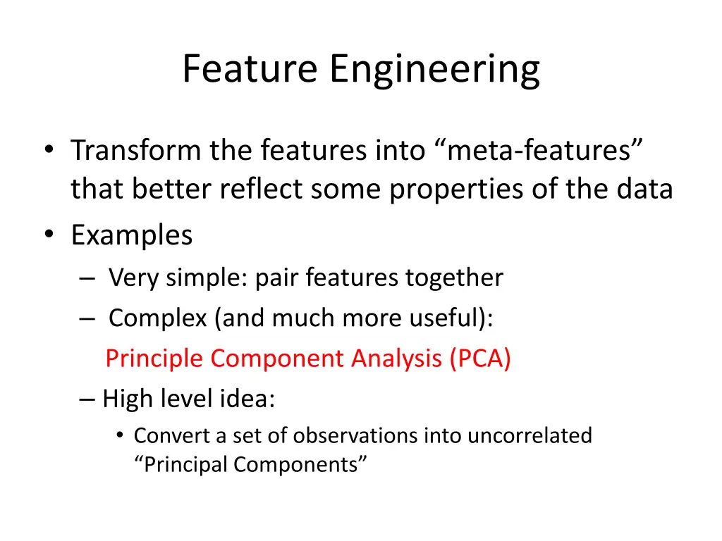 feature engineering