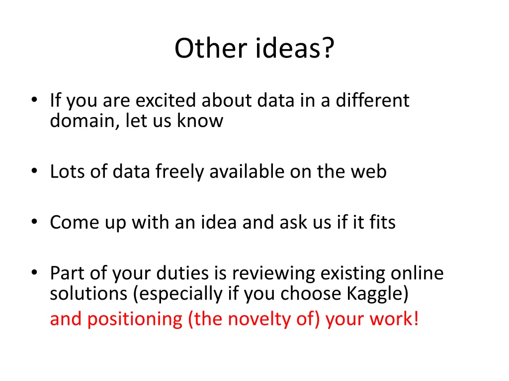 other ideas