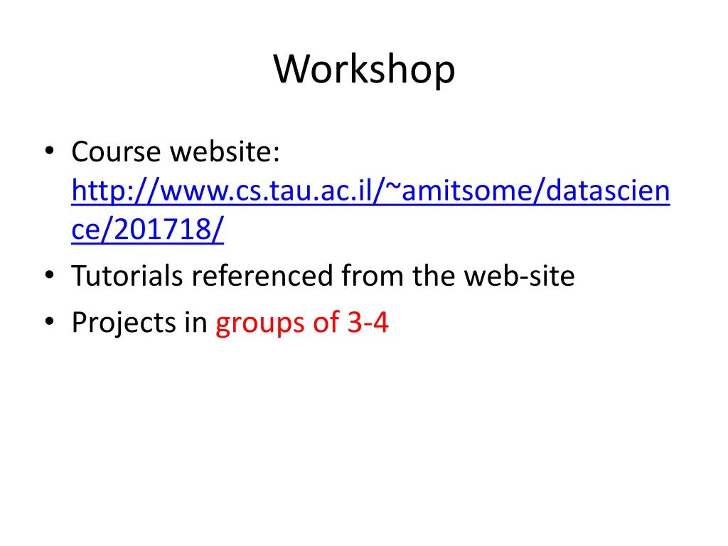 workshop