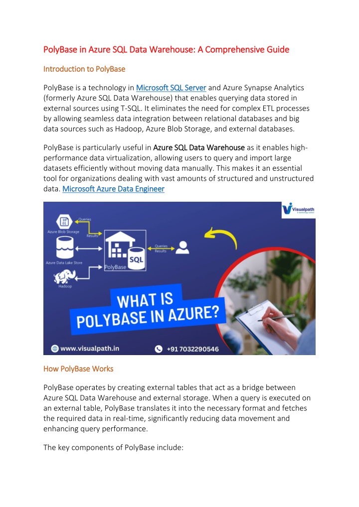 polybase in azure sql data warehouse