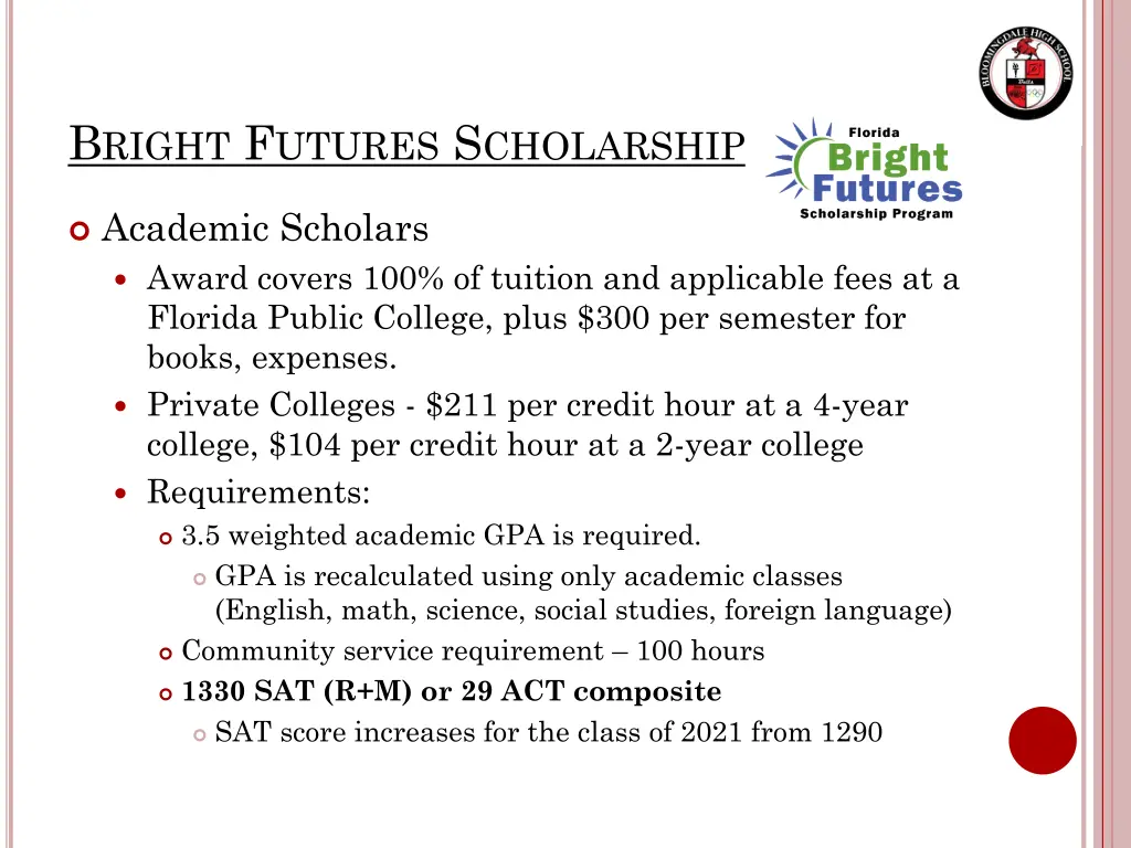 b right f utures s cholarship