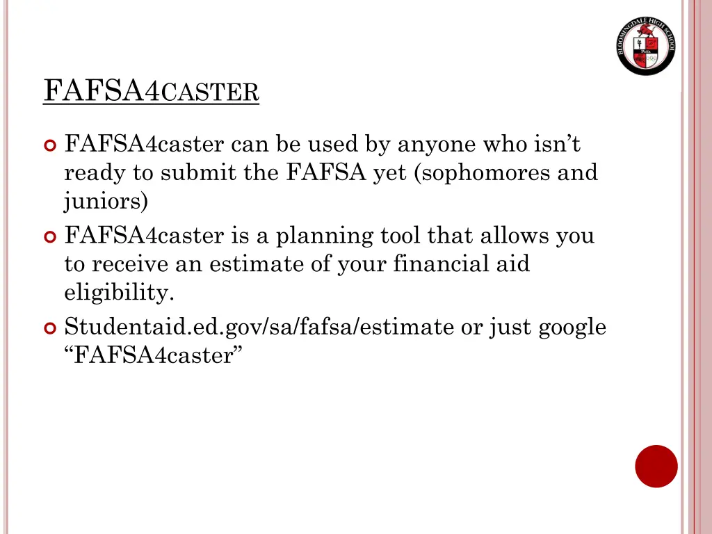 fafsa4 caster
