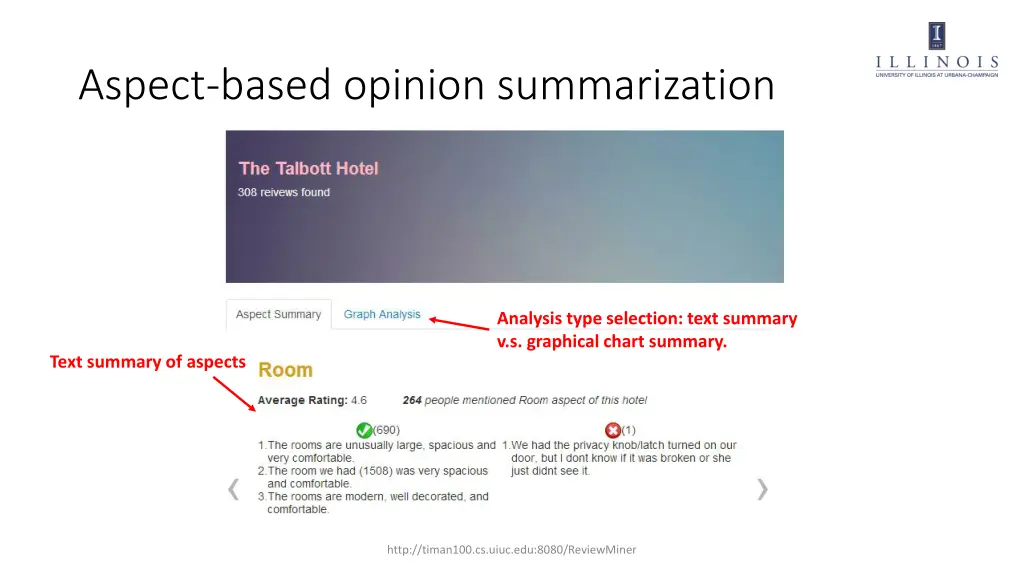 aspect based opinion summarization