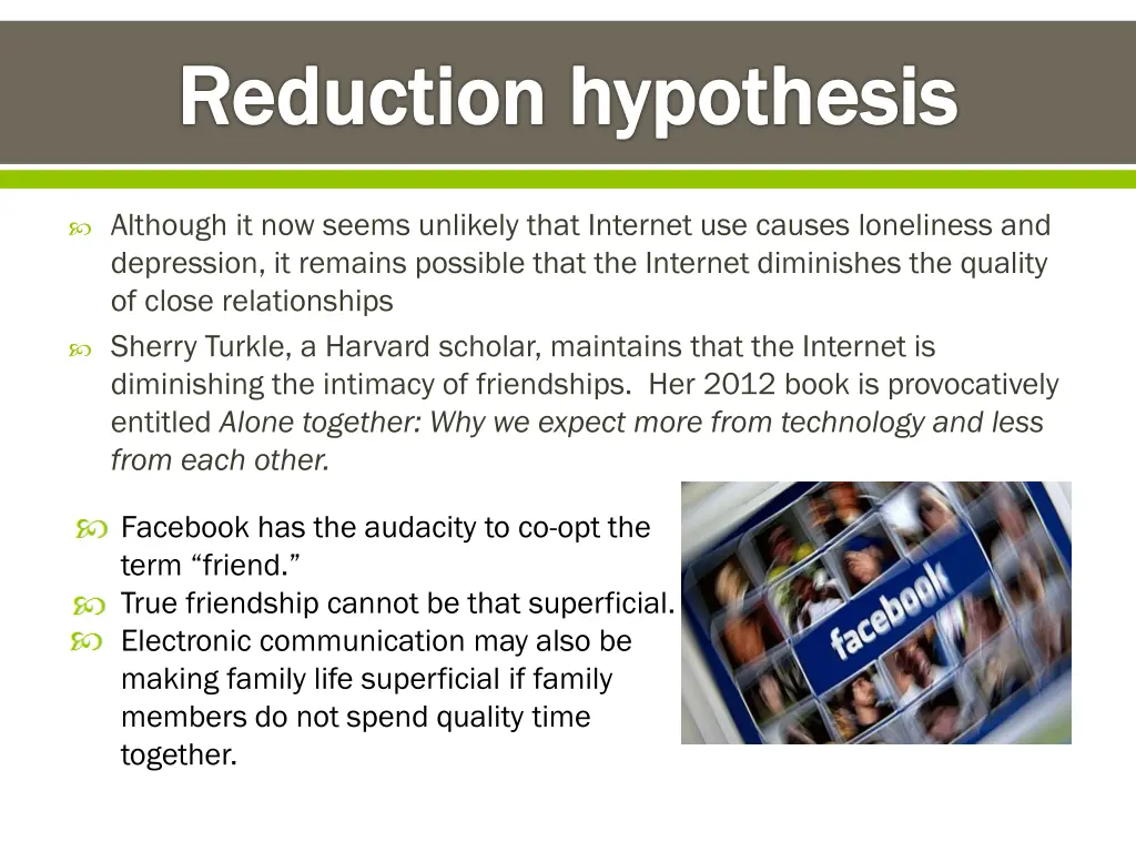 reduction hypothesis