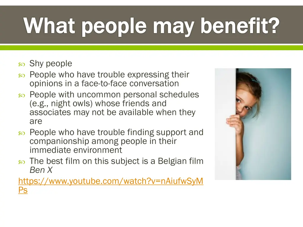 what people may benefit