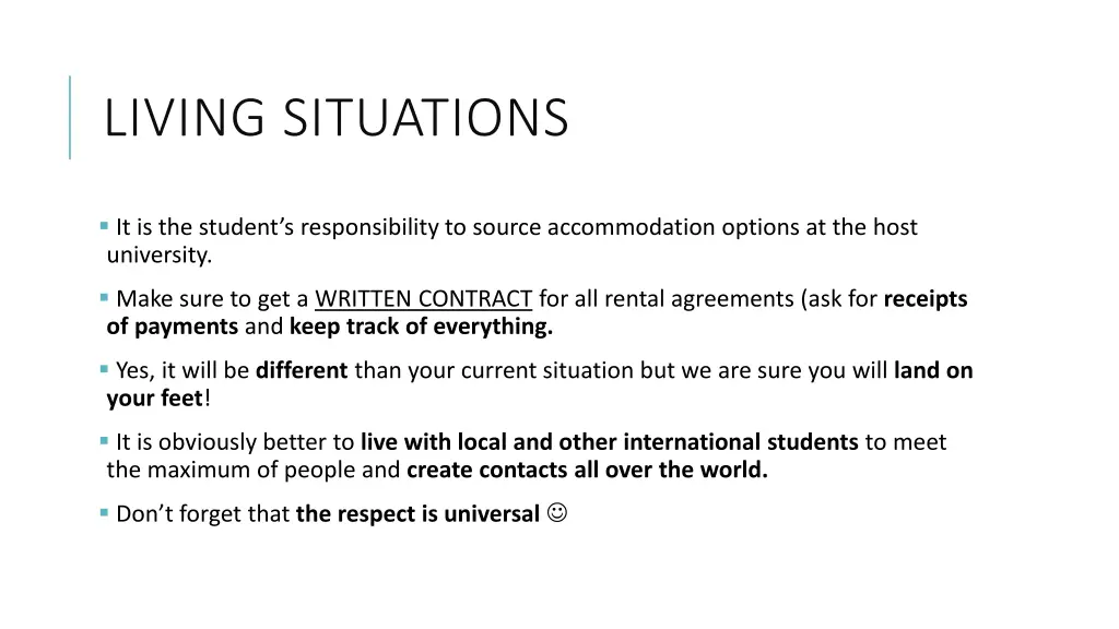 living situations