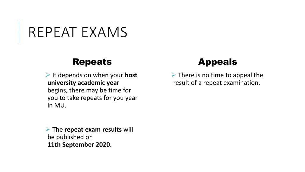 repeat exams