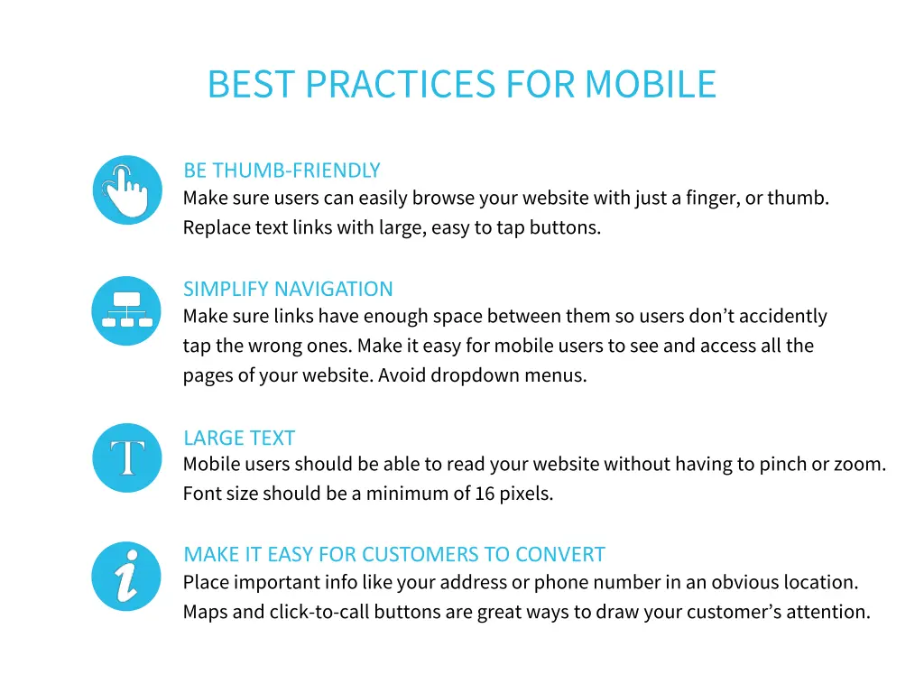 best practices for mobile