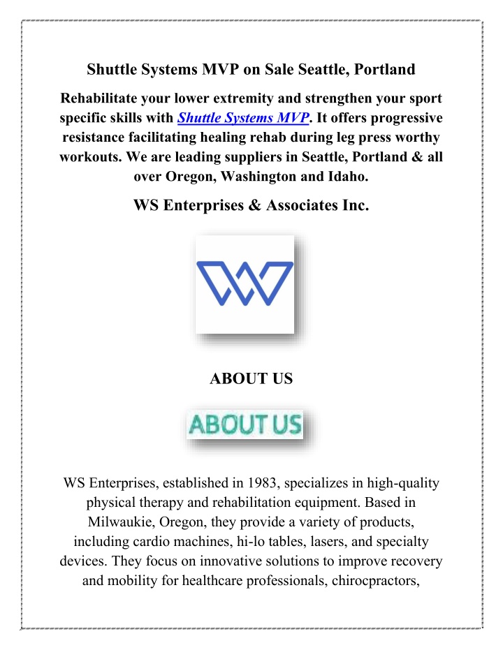 shuttle systems mvp on sale seattle portland