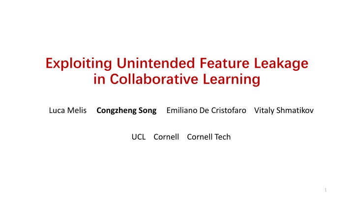 exploiting unintended feature leakage