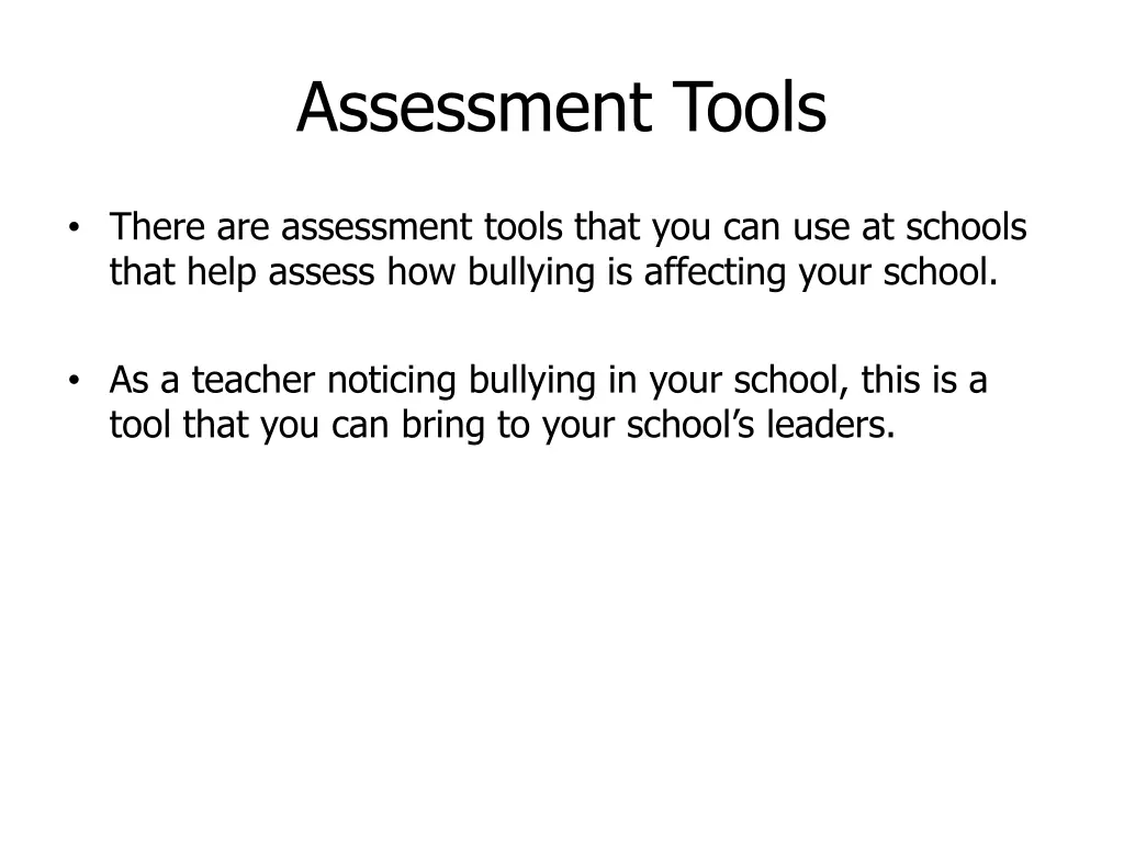 assessment tools