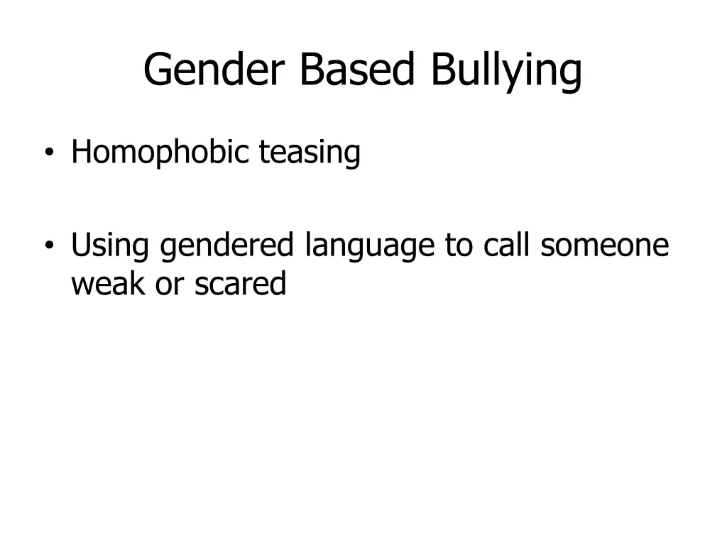 gender based bullying 1